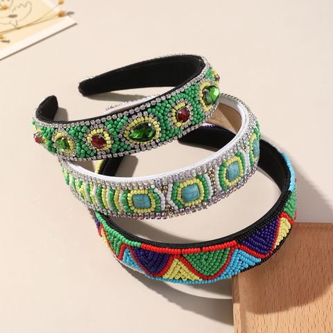 Women's Vacation Bohemian Classic Style Geometric Beaded Seed Bead Beaded Inlay Seed Bead Hair Band