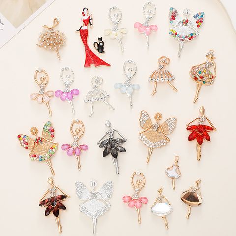 1 Piece Alloy Artificial Gemstones Resin Rhinestones Human Cat Phone Case Ornament Stick-on Crystals Material Hole Shoes Ornament Accessories