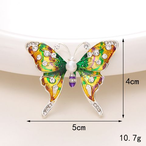 1 Piece 32*37mm 35*50mm 40*30mm Metal Rhinestones Opal Butterfly Polished DIY Accessories