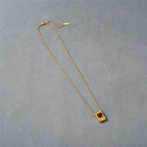 Copper 18K Gold Plated Simple Style Geometric Pendant Necklace