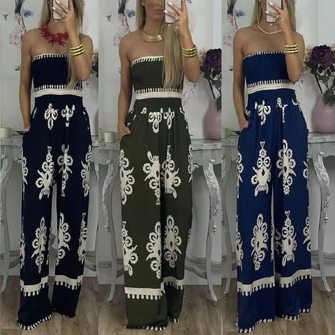 Women's Streetwear Printing Polyester Printing Active Sets Casual Pants