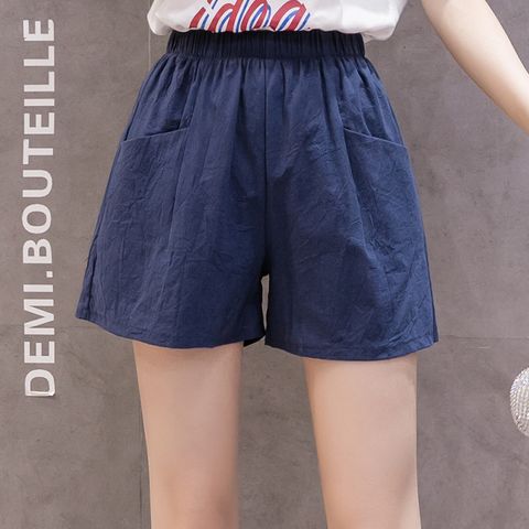 Women's Holiday Daily Casual Solid Color Knee Length Pocket Shorts