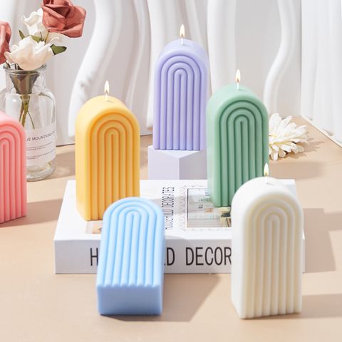 Simple Style Solid Color Environmentally Friendly Paraffin Candle