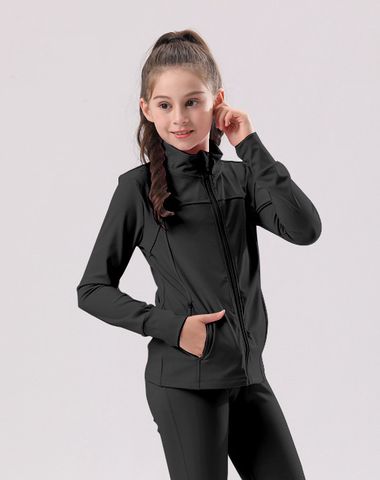 Simple Style Solid Color Nylon Turtleneck Active Sets Coat Flared Pants