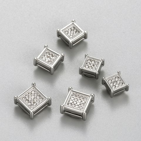 1 Piece Simple Style Classic Style Round Square Plating Inlay 316 Stainless Steel  Zircon Ear Cuffs