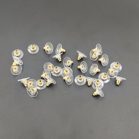 100 PCS/Package Diameter 3mm Hole Under 1mm Hole 1~1.9mm Silica Gel Metal Geometric Round Hamburger Earplugs