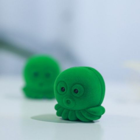 Cute Octopus Plastic + Flocking Jewelry Boxes
