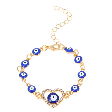Wholesale Jewelry Simple Style Printing Devil's Eye Plastic Resin Plating Bracelets