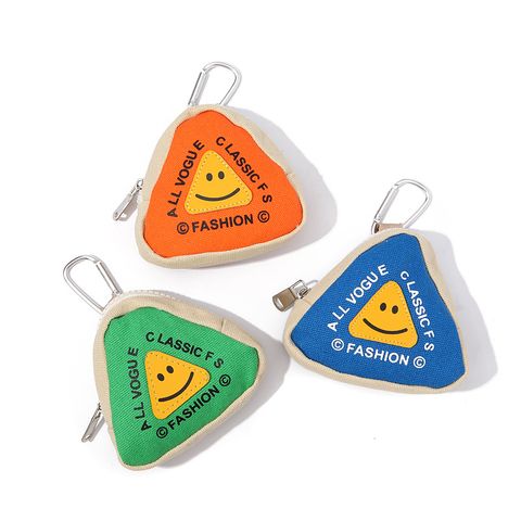 Unisex Letter Smiley Face Polyester Zipper Coin Purses