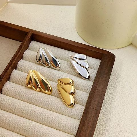 1 Pair Casual Modern Style Wings 304 Stainless Steel Metal 18K Gold Plated Ear Studs