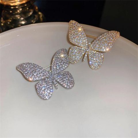 Lady Insect Alloy Butterfly Artificial Diamond Women's Brooches