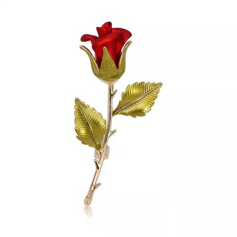 Simple Style Flower Alloy Plating Women's Brooches