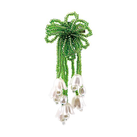 Japanese Style Flower Alloy Artificial Pearls Women's Brooches