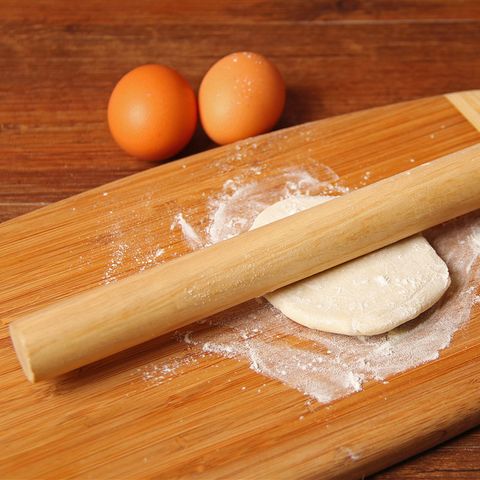Simple Style Solid Color Wood Rolling Pin 1 Piece
