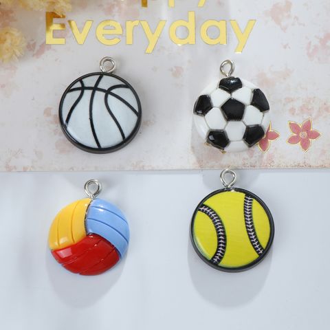 10 PCS/Package 18 * 20mm 18 * 23mm 19 * 21mm Hole Under 1mm Alloy Ball Basketball Football Pendant