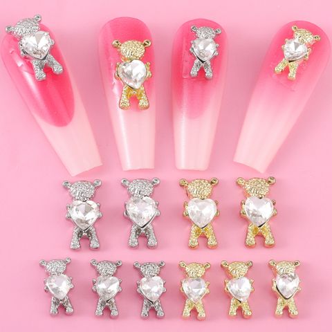 Cute Bear Zinc Alloy Nail Decoration Accessories 10 PCS/Package