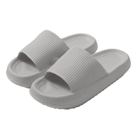 Unisex Casual Solid Color Round Toe Slides Slippers