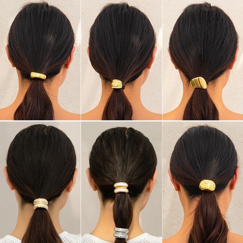 Women's Simple Style Solid Color Alloy Plating Hair Tie