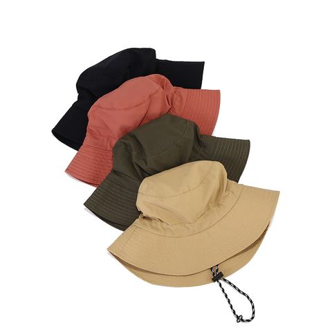 Unisex Simple Style Classic Style Solid Color Big Eaves Bucket Hat