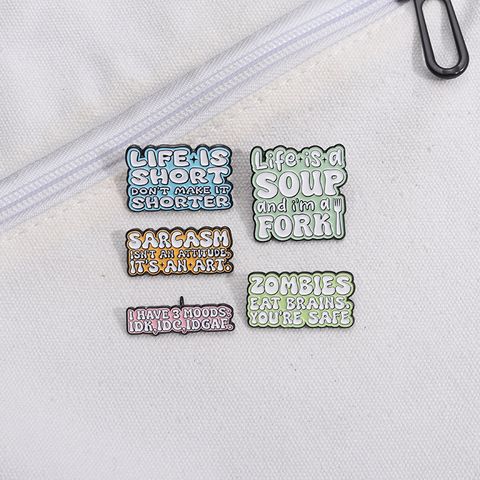Cartoon Style Cowboy Style Letter Alloy Stamping Stoving Varnish Plating Unisex Brooches