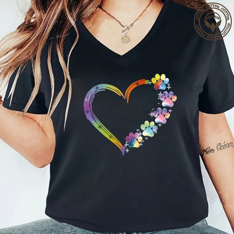 Women's T-shirt Short Sleeve T-Shirts Printing Simple Style Letter Hand Heart Shape