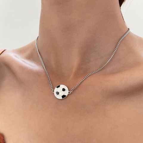 Casual Simple Style Football Alloy Plating Women's Pendant Necklace