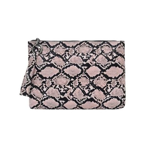 Unisex Snakeskin Pu Leather Zipper Wallets