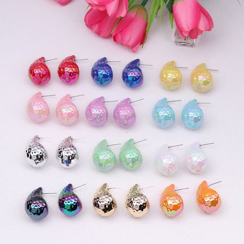1 Pair IG Style Simple Style Water Droplets Arylic Ear Studs