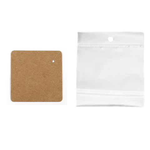 Retro Classic Style Solid Color Paper, Plastic Jewelry Packaging Bags