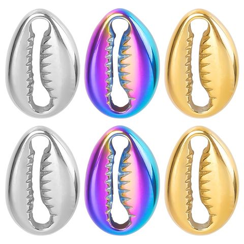 1 Piece 304 Stainless Steel Waves Pendant