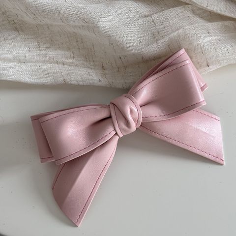 Women's Cute Bow Knot Pu Leather Hair Clip