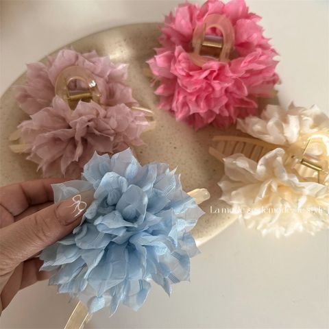 Women's Simple Style Flower Cloth Hair Claws