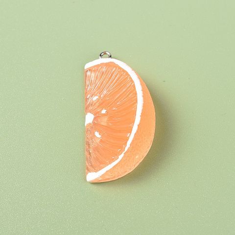 1 Piece 2.2*4cm 2.5cm Resin Lemon Orange Pendant