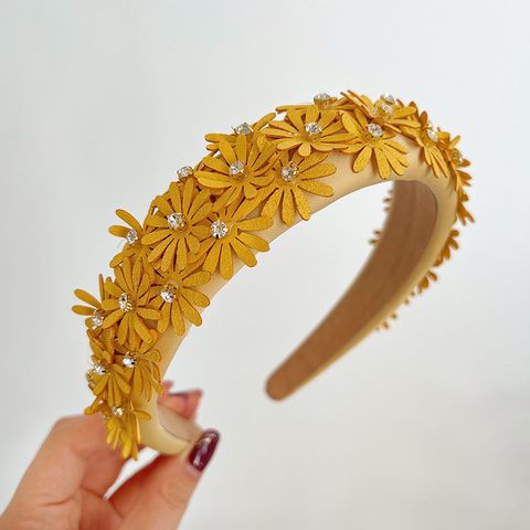 Women's Sweet Flower Satin Handmade Hair Band