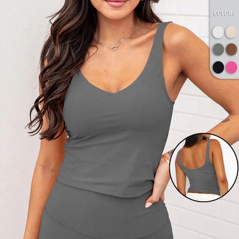 Women's Camisole Tank Tops Backless Streetwear Solid Color