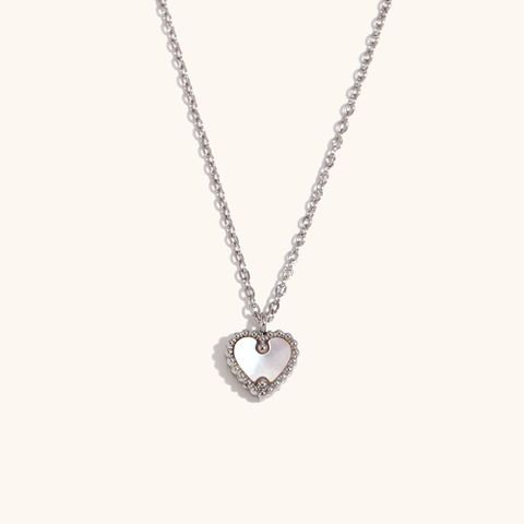 304 Stainless Steel Basic Plating Heart Shape Jewelry Set