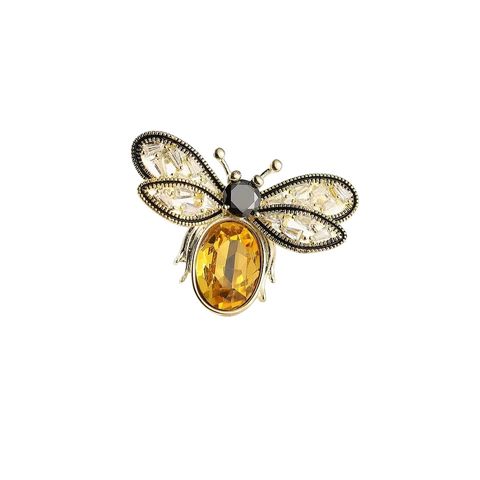 Simple Style Classic Style Insect Bee Alloy Inlay Rhinestones Women's Brooches