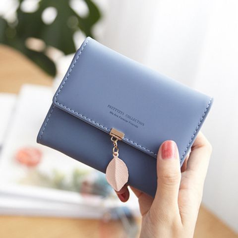 Women's Solid Color Pu Leather Zipper Wallets
