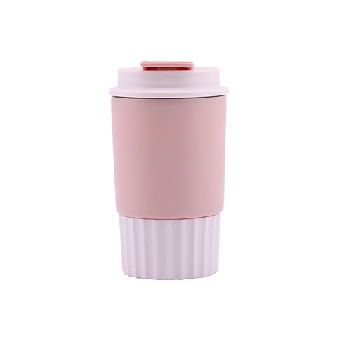 Elegant Solid Color Stainless Steel Silica Gel Thermos Cup