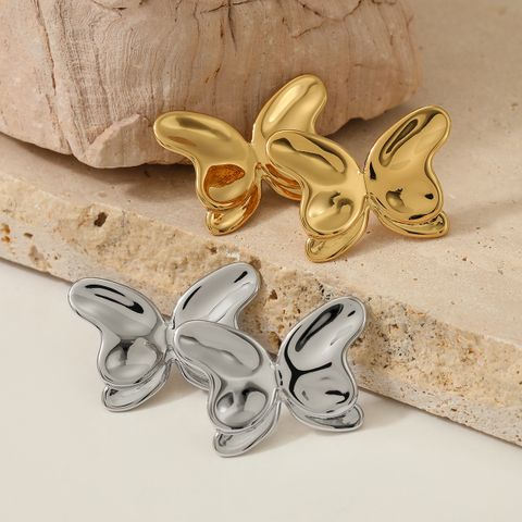 1 Pair Basic Modern Style Classic Style Butterfly 316 Stainless Steel  Ear Studs
