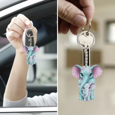 Casual Cute Shiny Animal Arylic Printing K Gold Plated Keychain