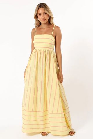 Women's Strap Dress Regular Dress Elegant Streetwear Strap Sleeveless Stripe Midi Dress Daily