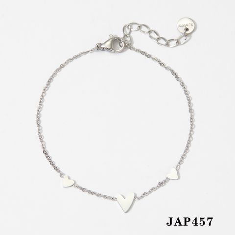 304 Stainless Steel 316 Stainless Steel  14K Gold Plated White Gold Plated Gold Plated Modern Style Simple Style Heart Shape Bracelets Anklet Necklace
