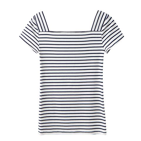 Women's T-shirt Short Sleeve T-Shirts Patchwork Streetwear Stripe