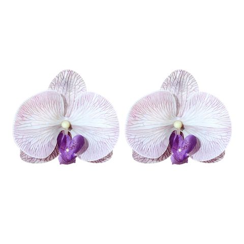 1 Pair Simple Style Flower Flowers Plastic Ear Studs
