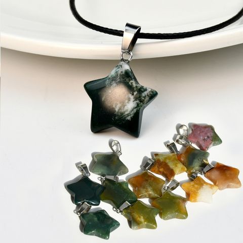 Simple Style Star Agate Tiger Eye Women's Pendant Necklace