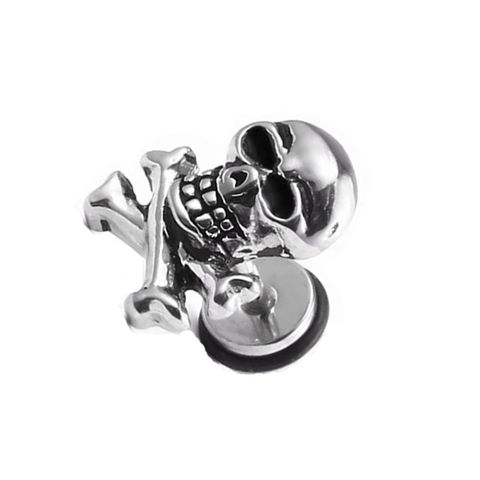 1 Piece Ear Cartilage Rings & Studs Punk Simple Style Skull Titanium Steel Ear Cartilage Rings & Studs