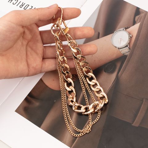 Pu Leather Zinc Alloy Geometric Simple Style Mobile Phone Chain Phone Accessories