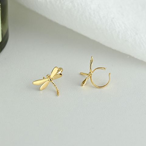 1 Pair Simple Style Classic Style Solid Color Sterling Silver Ear Studs