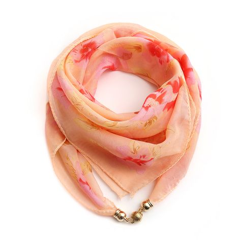 Women's Simple Style Classic Style Color Block Chiffon Silk Scarf